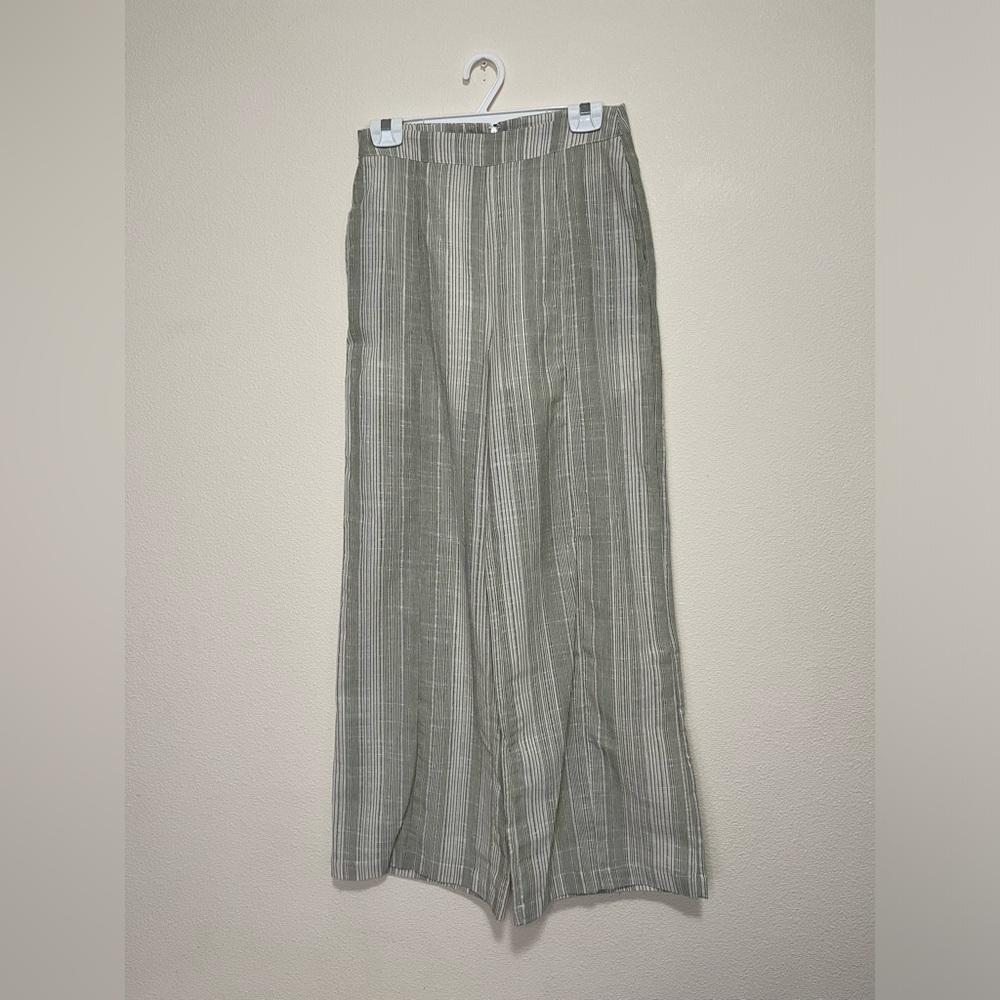X SAGE The Label Wide Leg High Rise Striped Pant Size M